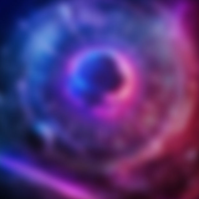 Abstract cosmic nebula, pink and blue hues