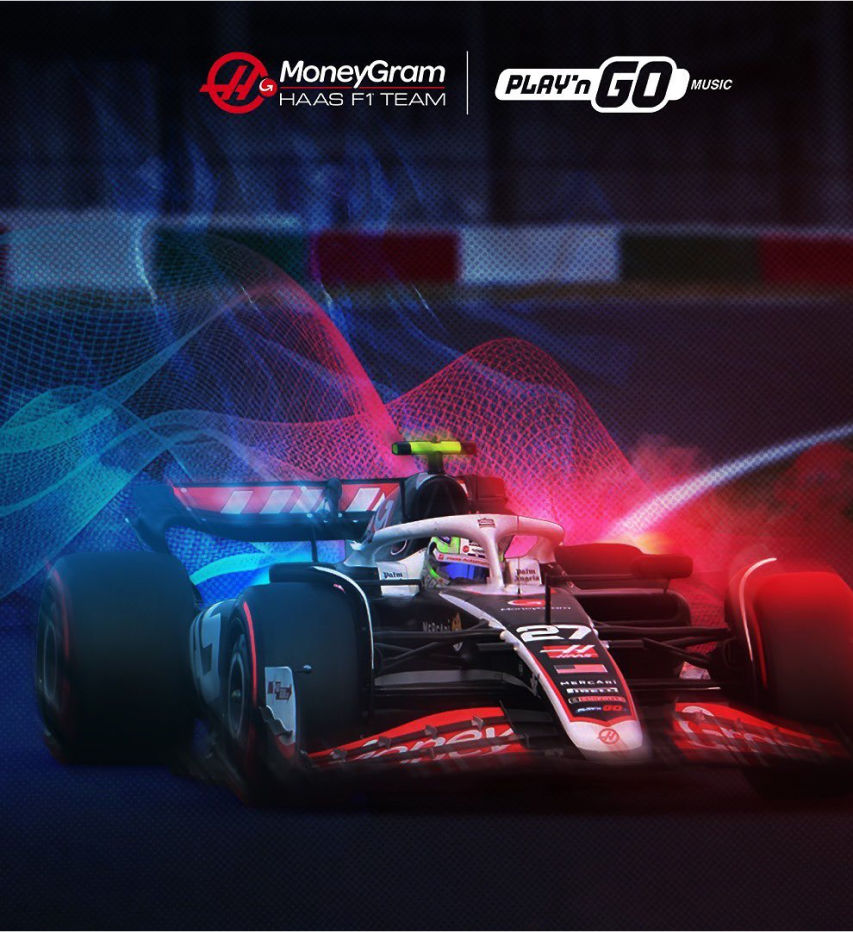 Formula 1 race, Haas and Play'n GO
