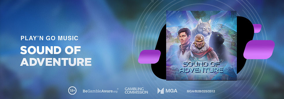 Play'n GO Music's latest EP and corresponding banner, Sound of Adventure.